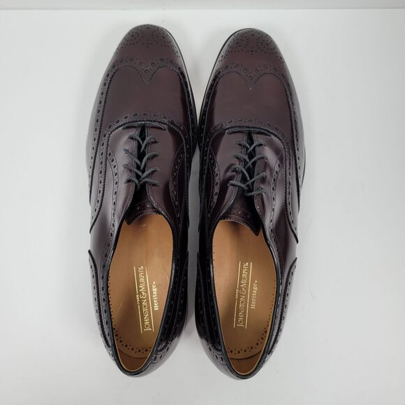 Johnston & Murphy Heritage Men\'s Burgundy Shoes 68818 Made In USA US Size 12 D/B main image 8
